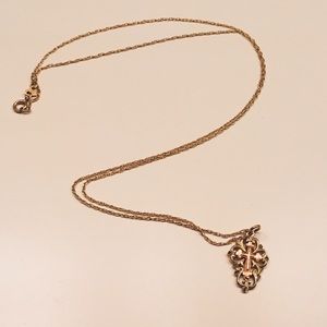 14kt Gold Worthington Cross Necklace